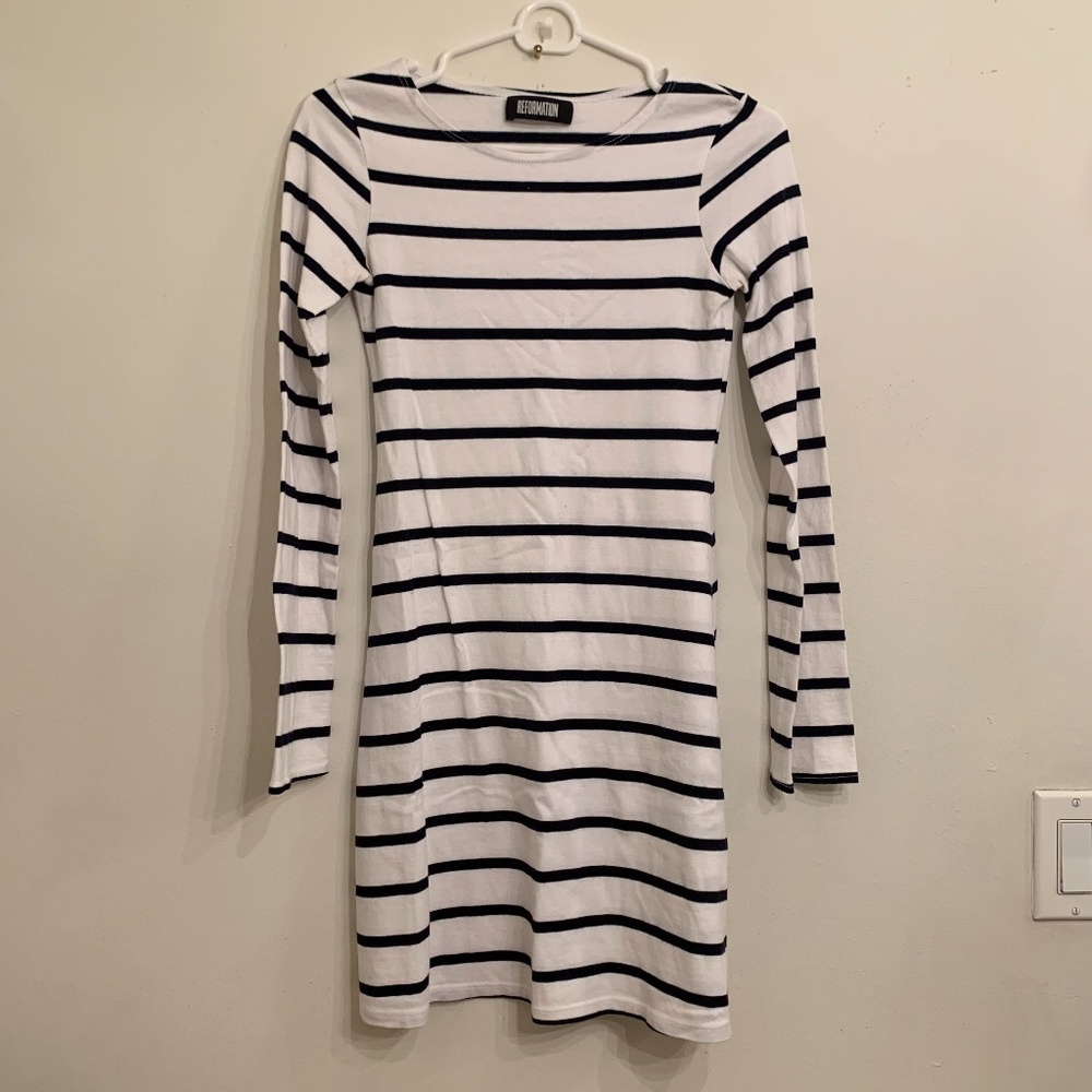 Reformation Striped Dress XS